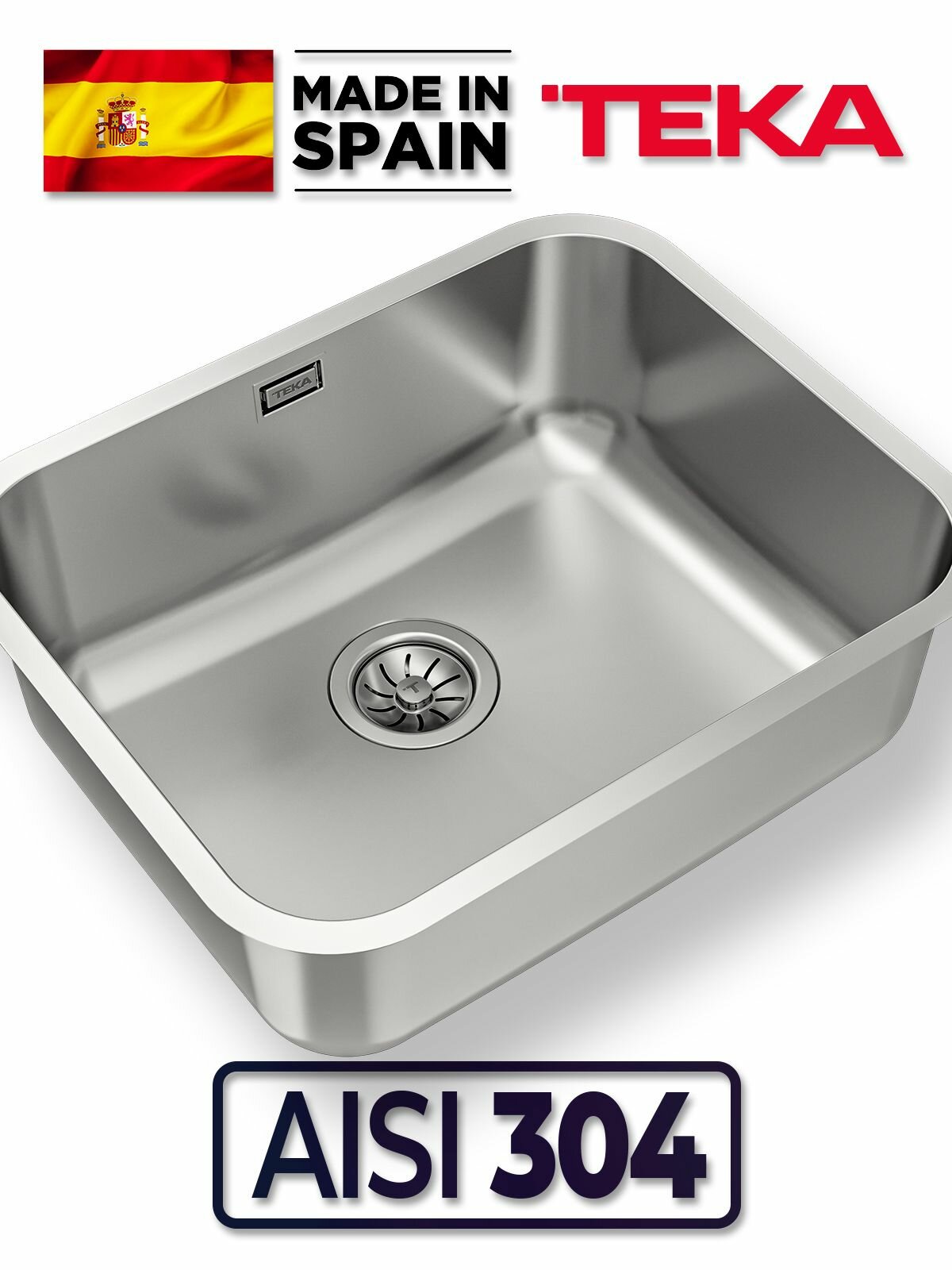 Мойка для кухни TEKA BET 50.40.20 PLUS POLISHED из нержавеющей стали AISI 304 универсальный монтаж