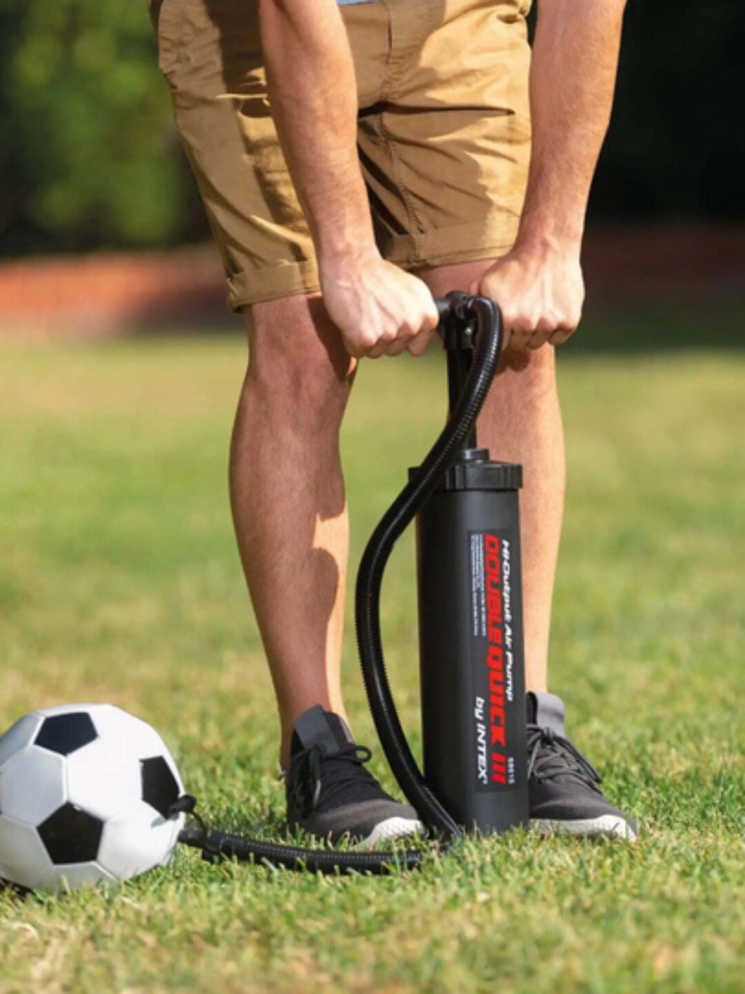 Intex 68615 насос ручной, 48 см, "Double Quick III" шланг с 4 насадками — фото 1