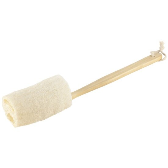 Мочалка Банная Линия 11-908 из люффы на деревянной ручке