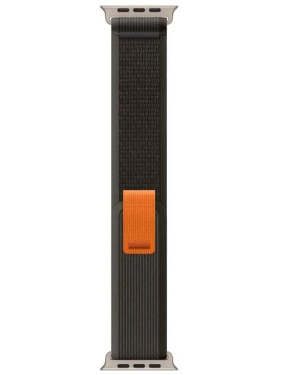 Часы Apple Watch Ultra GPS+Cellular, 49mm Titanium Case with Black/Gray Trial Loop, Титановый корпус, спортивный ремешок черно-серого цвета 49 мм M/L — фото 1