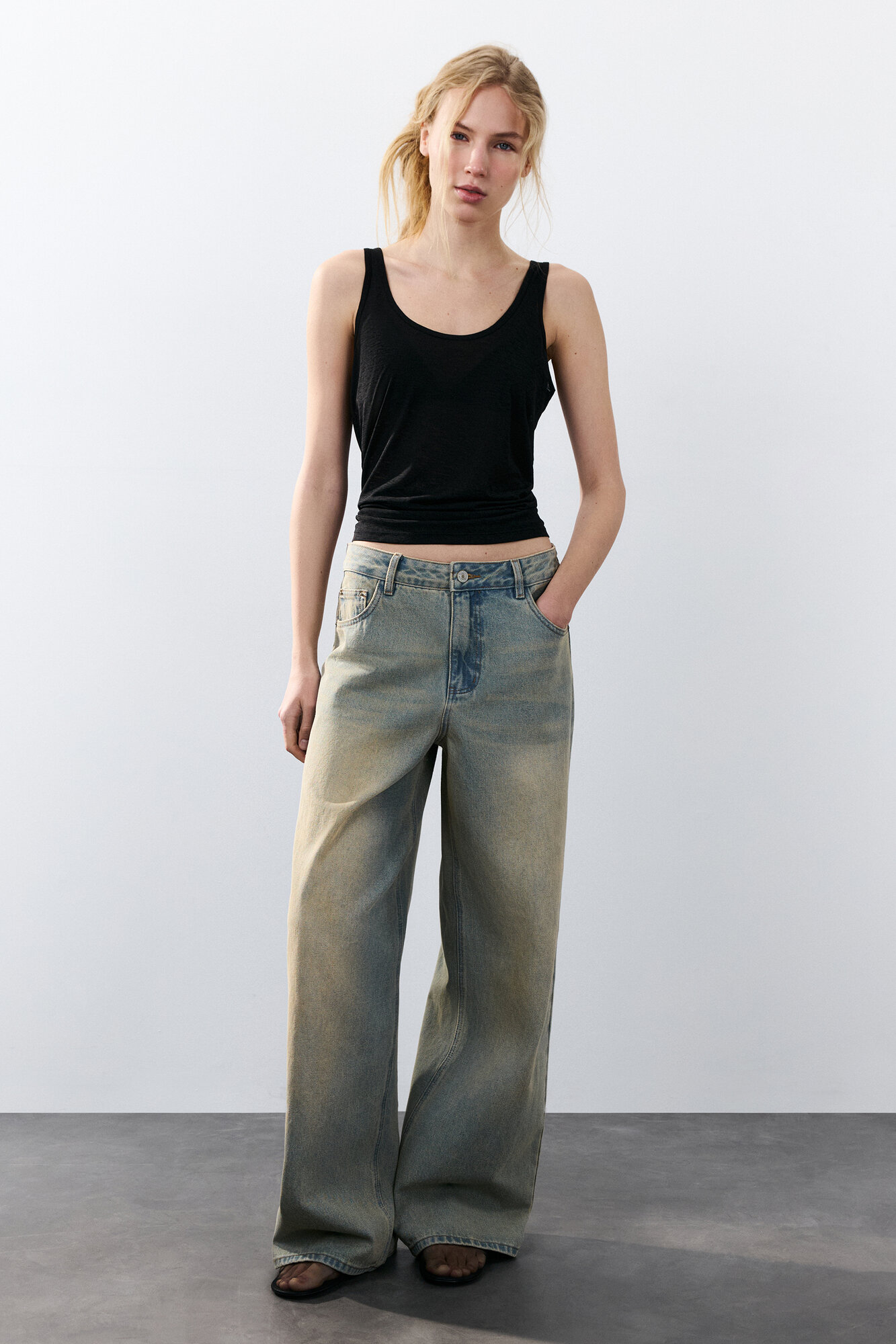 Джинсы багги Befree, размер S/170, синий деним — фото 1