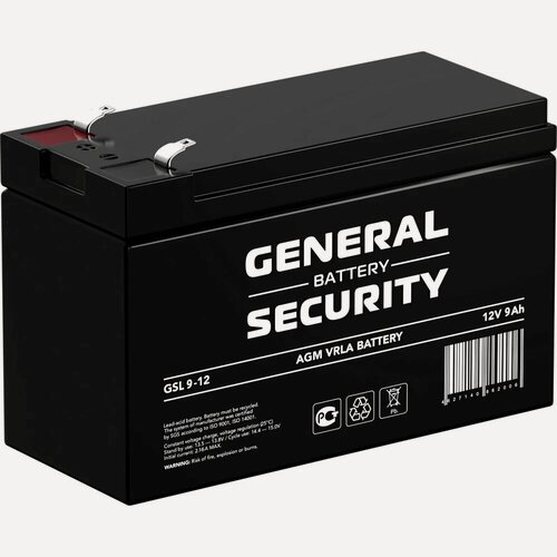 Изображение товара Аккумулятор для ИБП General Security GSL9-12 12В, 9 Ач УТ-00001914