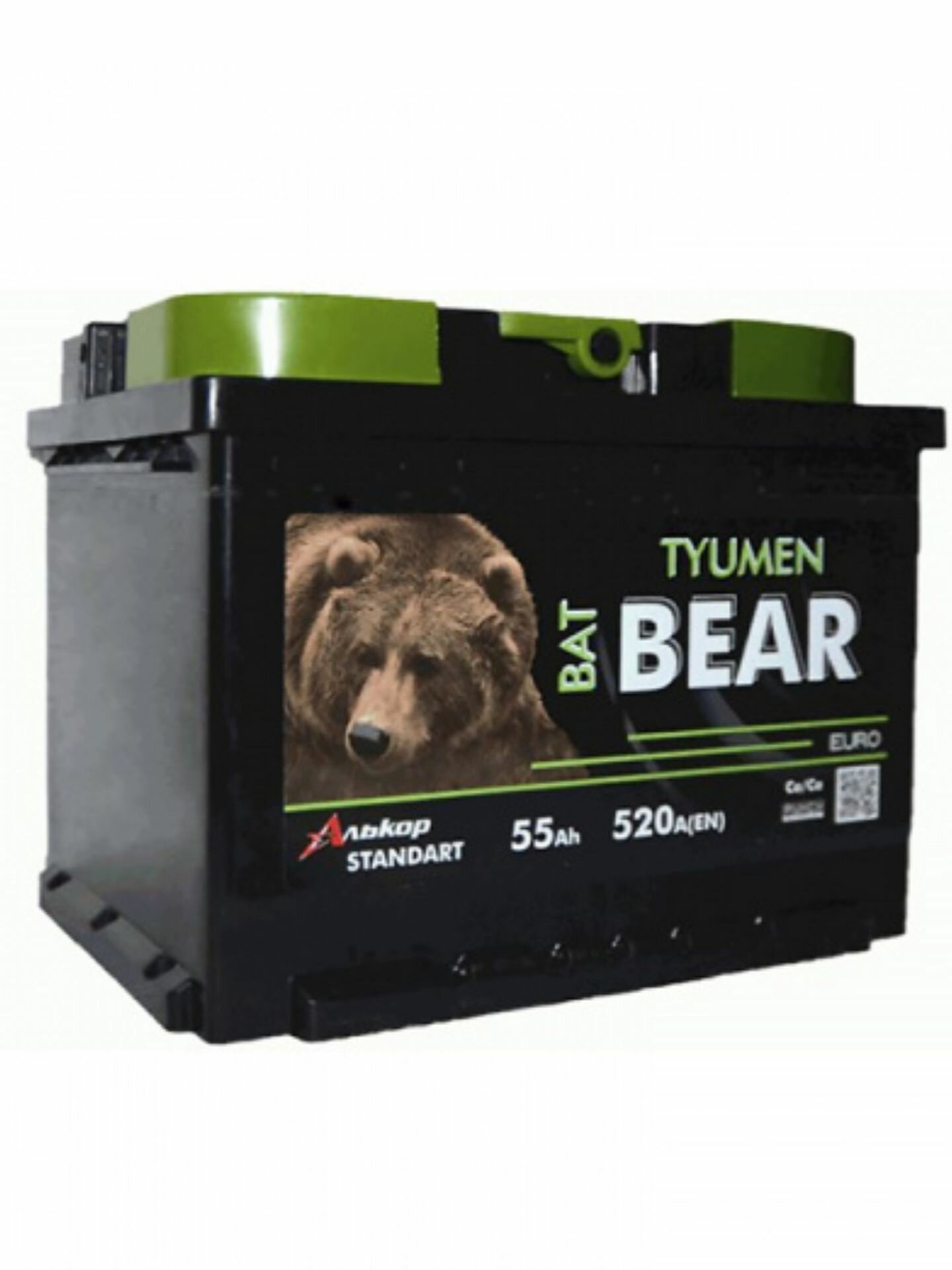 Аккумулятор автомобильный 55 Ач Tyumen BatBear о/п (520А д*ш*в 24,2*17,5*19 см)