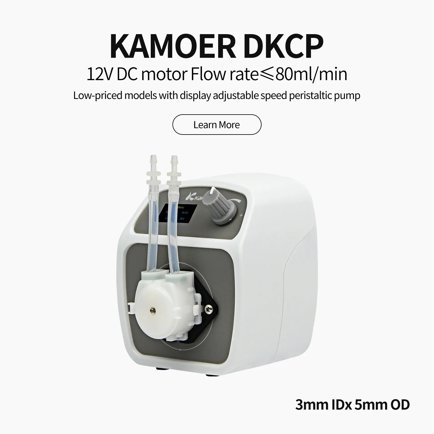 Перистальтический насос Kamoer DKCP 80 мл/мин 12В, EU, DKCP-S10(12V)