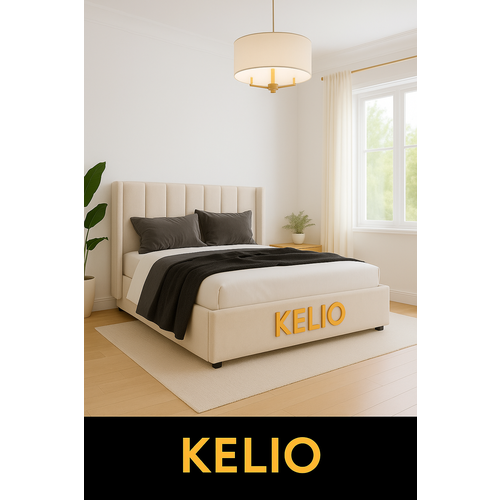 Кровать 90х200 односпальная Selena ортопедическая мягкое изголовье, подъемный механизм, ящики для белья, серый