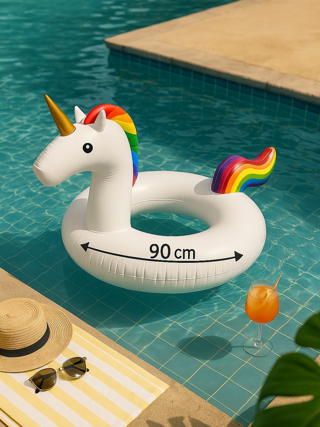 Водный матрас круг в виде единорога — фото 1