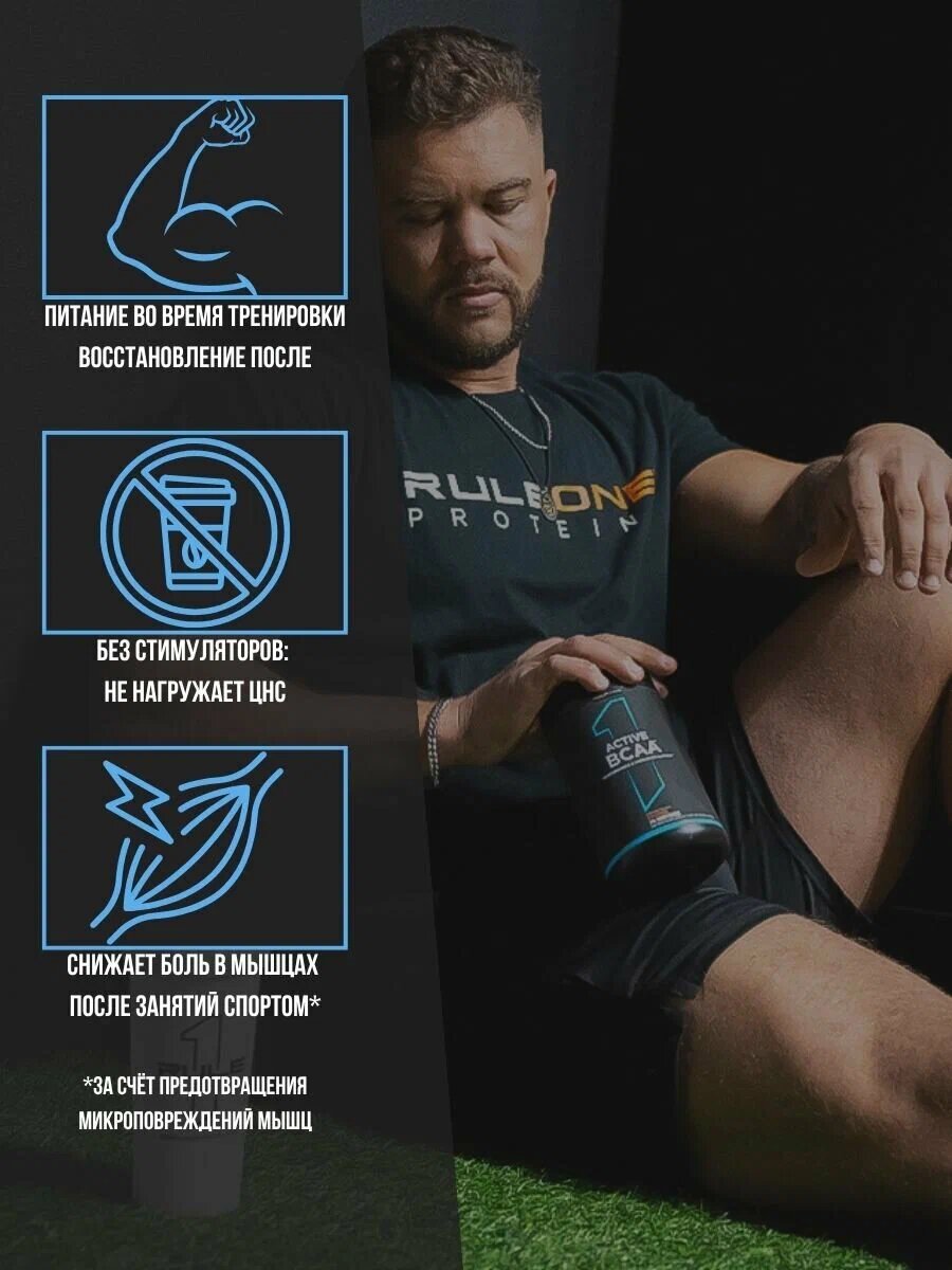 Аминокислоты Rule One Active BCAA 390 гр со вкусом Golden Gummy — фото 1