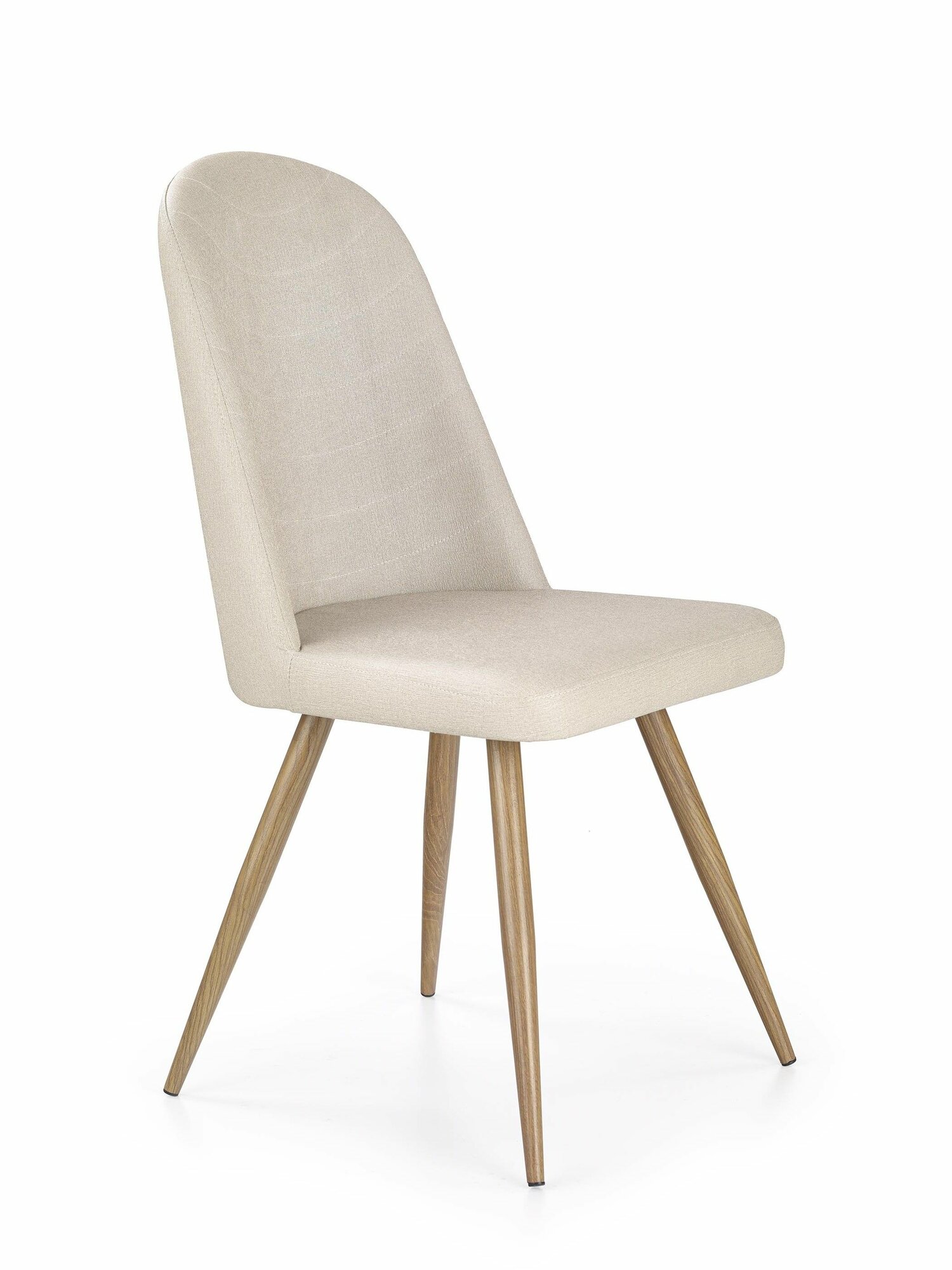 Стул кухонный HALMAR K214 окрашенная сталь / экокожа цвет: обивка - тёмно-кремовый ножки - медовый дуб