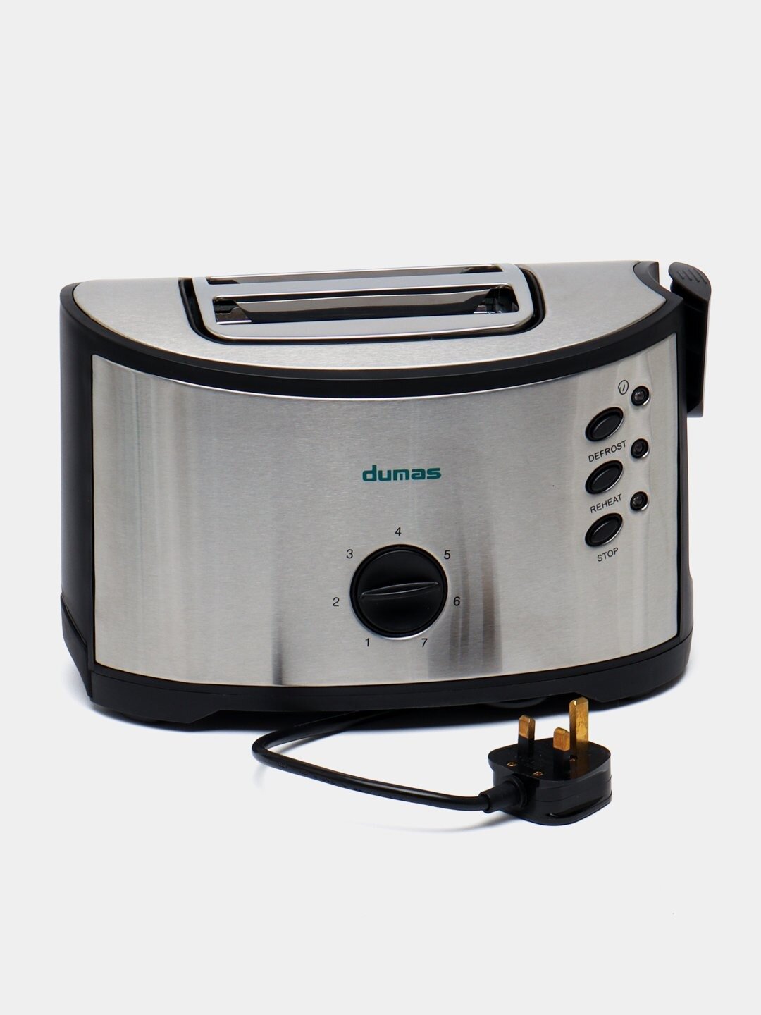 Тостер Dumas 1050Вт, 7 степеней обжига, с решеткой для подогрева булочек