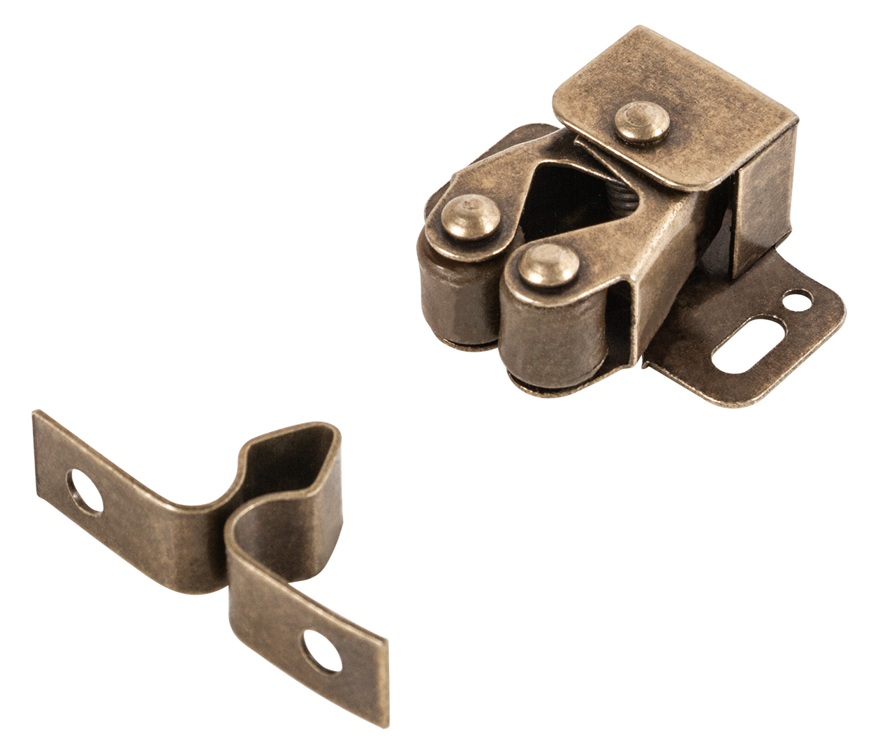 Защелка роликовая металл 32x26 мм бронза