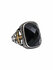 Кольцо в необычном стиле с чёрным камнем