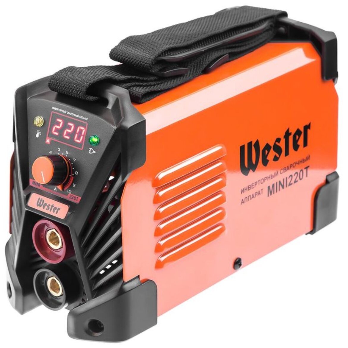 Инвертор сварочный Wester Mini 220T 9500 Вт 30-220 A 155 В ПВ 60% d=1.6-5 мм IP 21S Wester 527