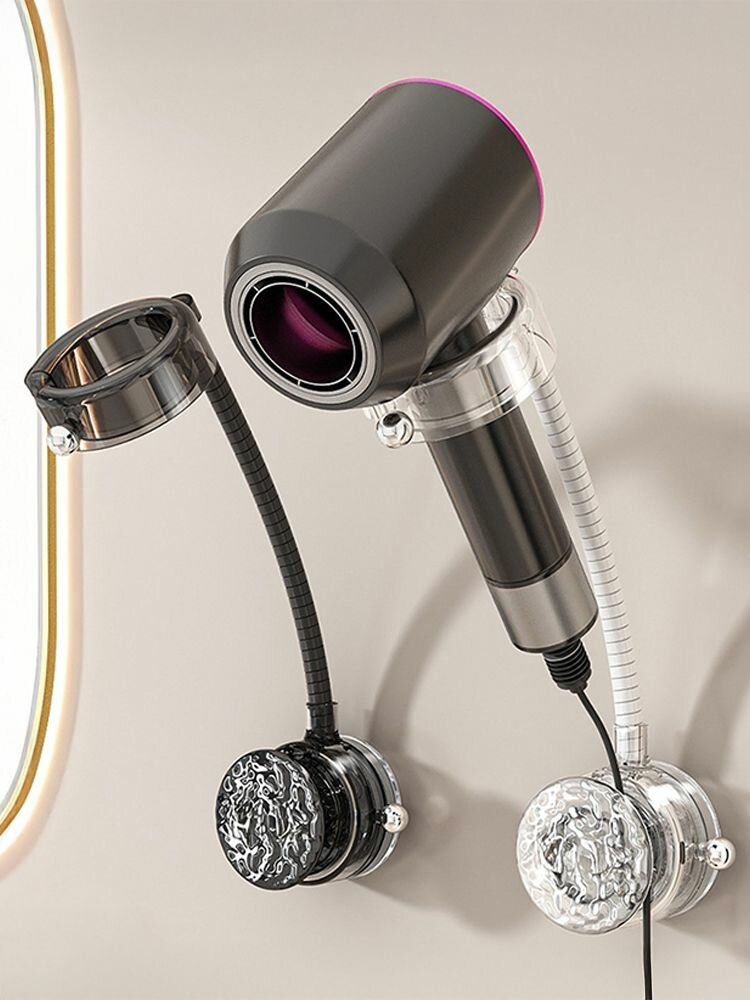 Держатель для фена на присосках без сверления для стены в ванной