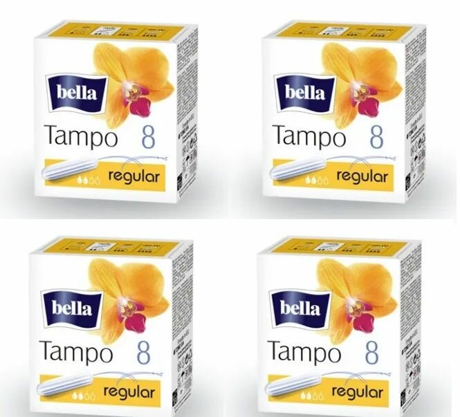 Тампоны Bella Premium Comfort Regular, без аппликатора, 8 шт, 4уп.