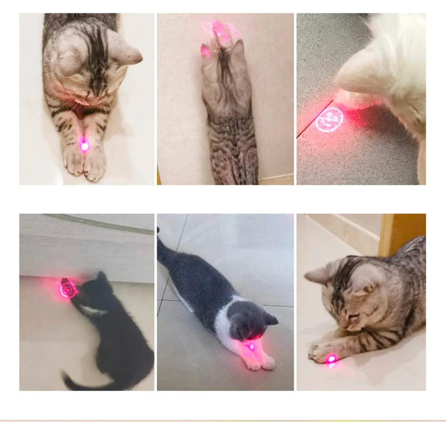 Игрушки Для Животных Xiaomi Лазерная указка 7 в 1 для кошек и собак, Лазер, УФ, Фонарик, с USB зарядкой