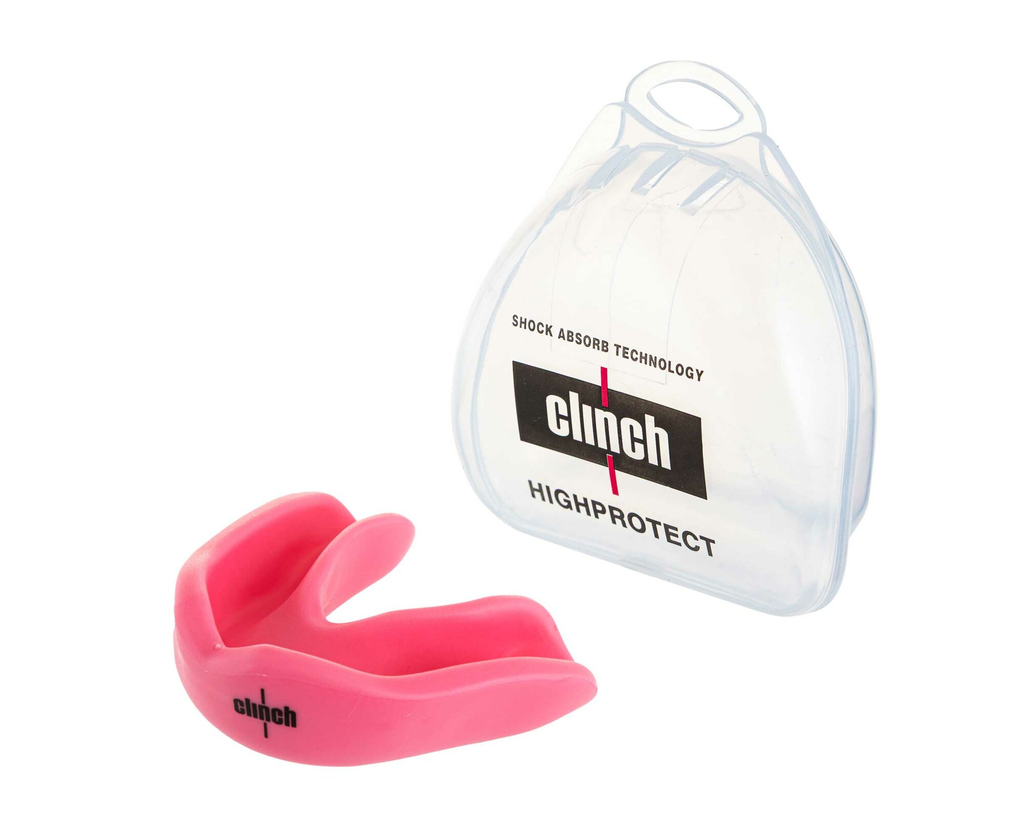 Капа одночелюстная Clinch Competition Single Layer Mouthguard розовая (размер Senior)