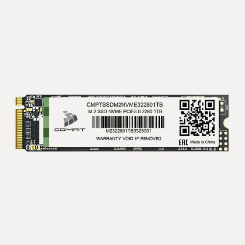 Изображение товара Внутренний SSD-диск COMPIT 1TB M.2 NVMe Gen3*4 2280 CMPTSSDM2NVME322801TB
