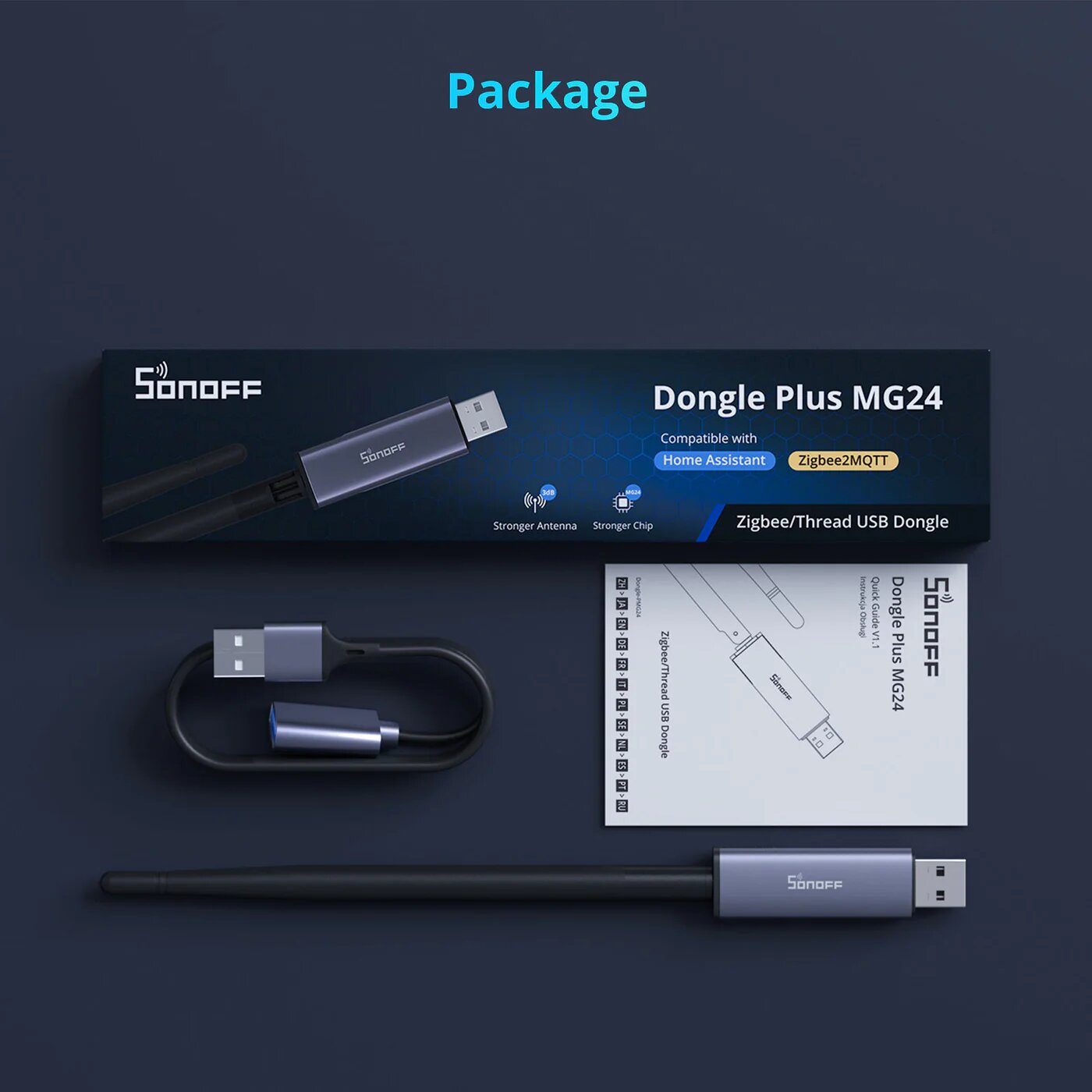 Zigbee/Thread Стик SONOFF USB Dongle Plus MG24 (Координатор) — фото 1