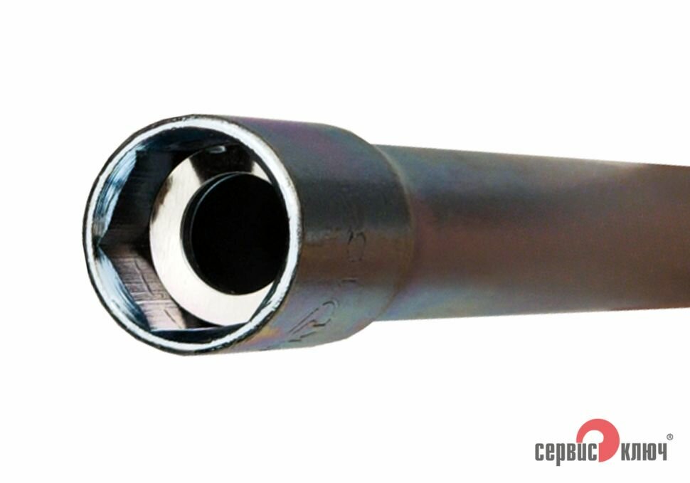 Ключ свечной на 16 мм длина 270 мм с магнитом, оцинкованный, Сервис Ключ — фото 1