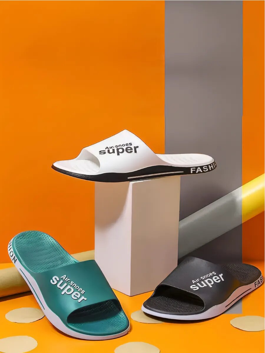 Шлёпанцы  шлепки, размер 44/45, хаки — фото 1