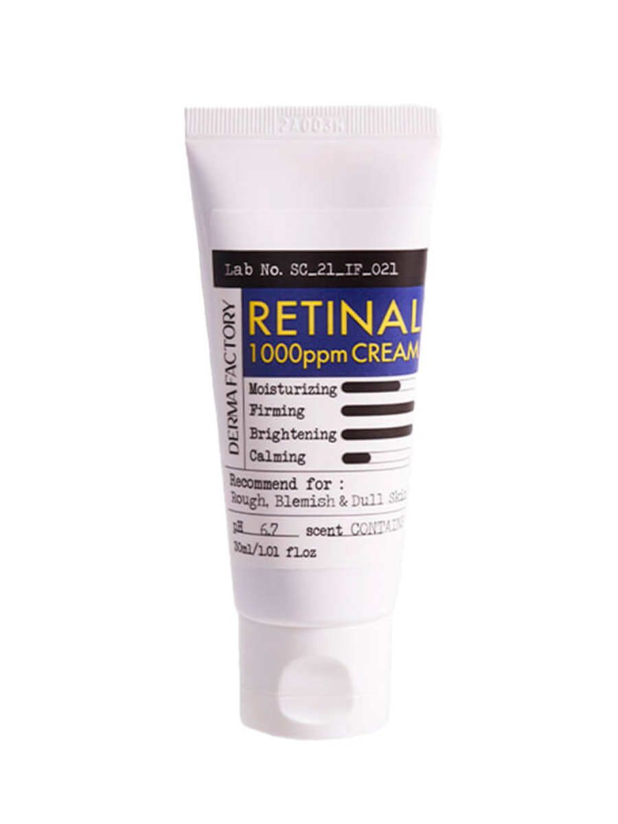 Интенсивный укрепляющий крем для гладкости кожи с ретиналем Derma Factory Retinal 1000ppm Cream