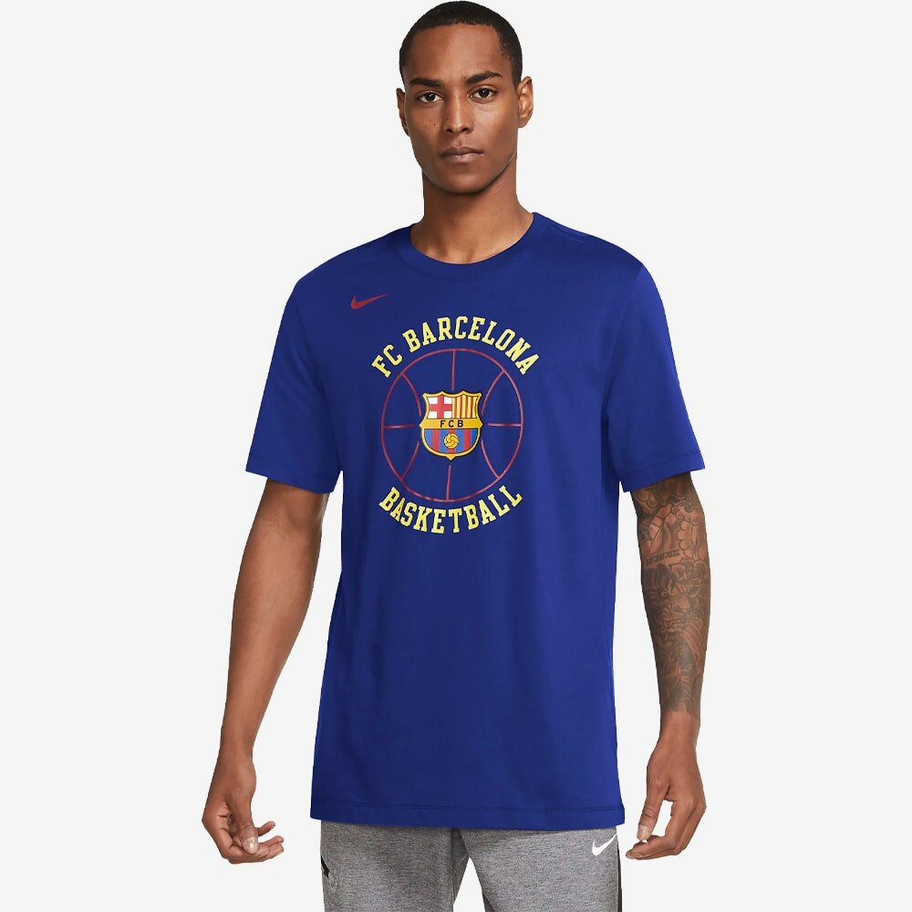 Футболка спортивная NIKE Barcelona размер M голубой