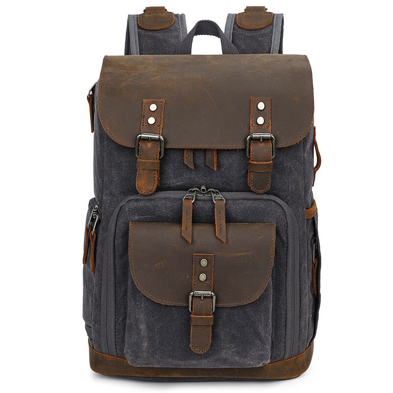 Рюкзак Seven Color Cotton K86, водонепроницаемый холст, для зеркальных фотокамер, темно-серый
