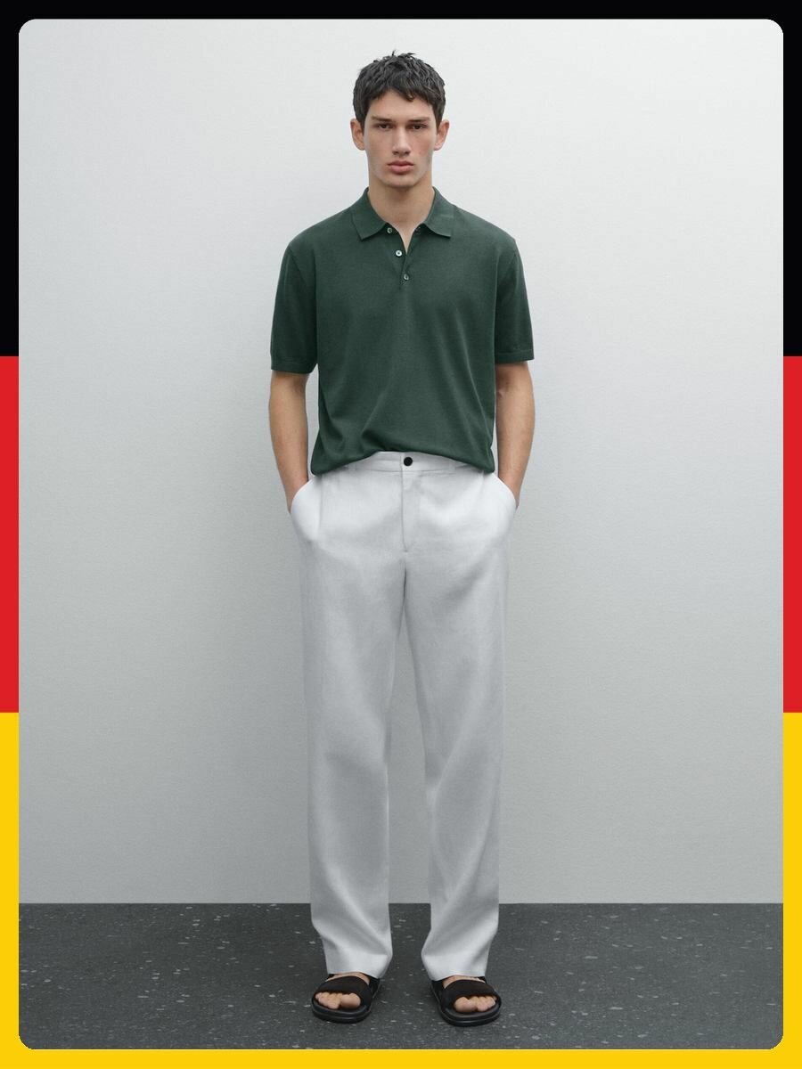 Поло спортивное Massimo Dutti, размер EU.L, зеленый