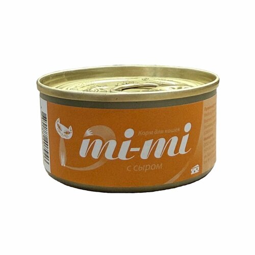 Влажный корм Mi-Mi для кошек и котят с сыром, кусочки в желе, 80 гр