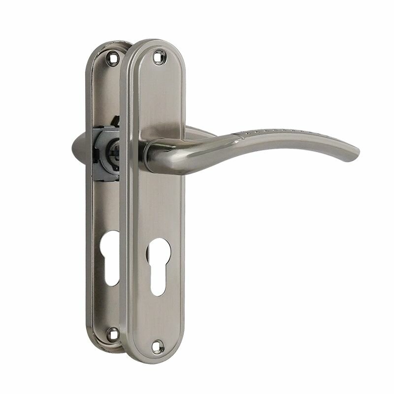 Ручка дверная на планке для входных дверей нора-м 796А-615 мм Матовый никель