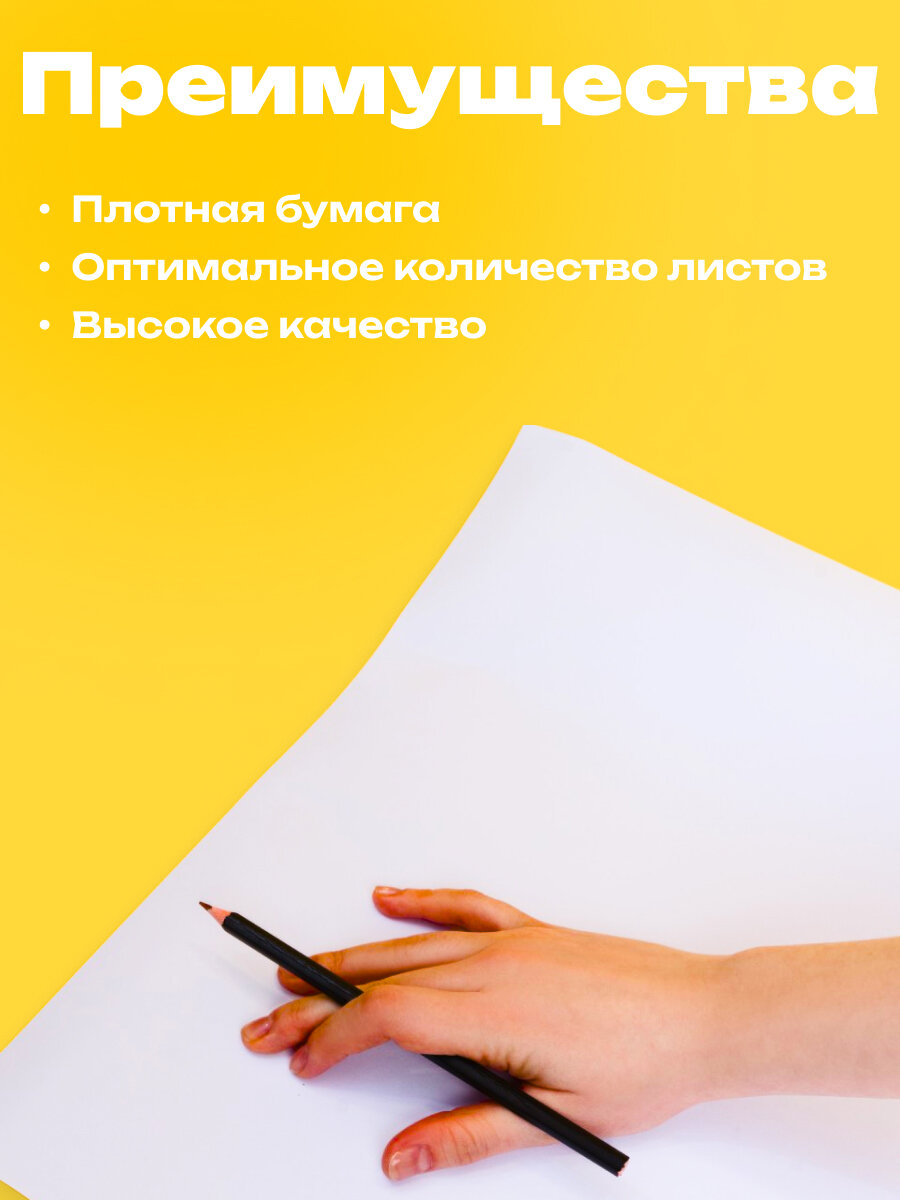 Набор ватманов А2 Calligrata, чертёжные, плотность 200 г/м², 5 листов — фото 1