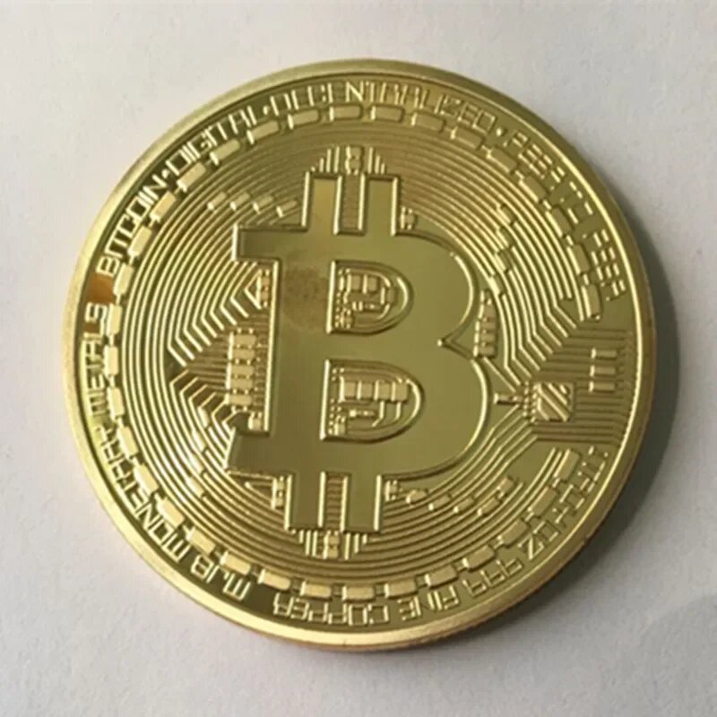 Бронзовые значки Биткоин 3 шт, позолоченные серебром SLMTTG, gold X3