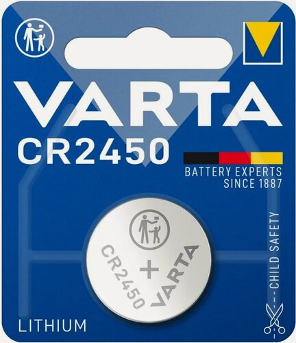 Изображение товара Батарейка VARTA Lithium CR2450 3V, 1 шт. (1 шт. в блистере)