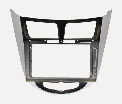 Изображение товара Переходная рамка для Hyundai Solaris 1 2010-2016 9” (черно-серебристая)