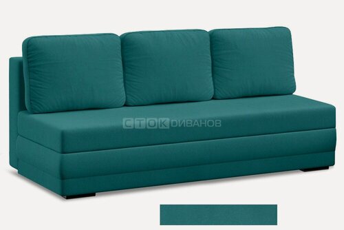 Изображение товара Диван Сток Диванов Эконом-М, изумрудный велюр, 216 см, механизм еврокнижка