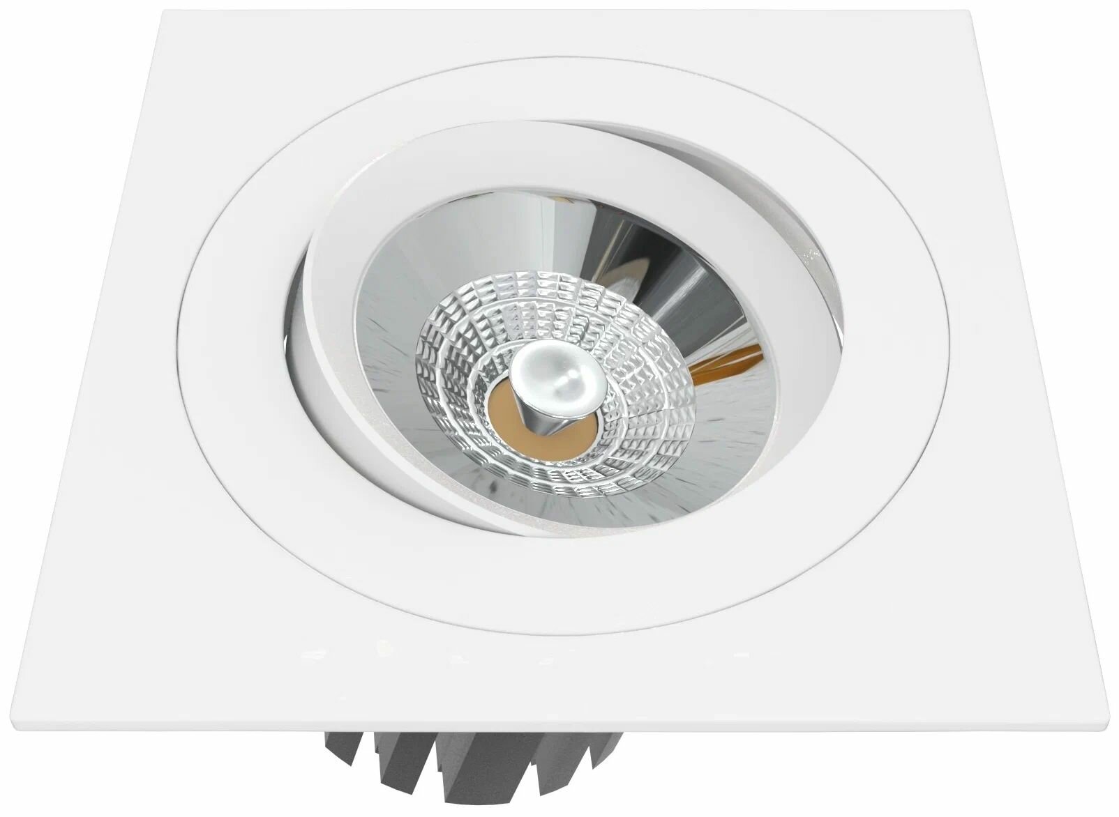 Встраиваемый светильник Basico GU10 C0004 белый круглый 80мм для гипсокартона и натяжных потолков. Поворотная конструкция, сменные лампы — фото 1