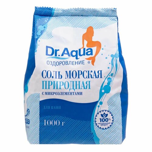 Соль для ванн Dr.Aqua морская природная 1000 г 1 шт
