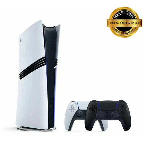 Игровая приставка Sony PlayStation 5 Pro Digital Edition 2Tb SSD белый Дисковод 2й геймпада белый и белыйчерныйcиний 132243₽