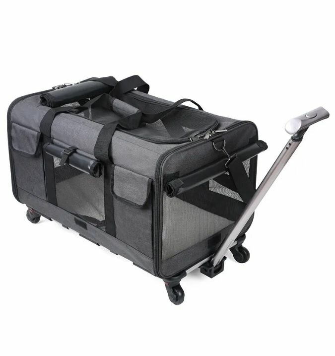 Многофункциональная сумка-тележка для домашних животных, съемное универсальное колесо, подходит для кошек и собак