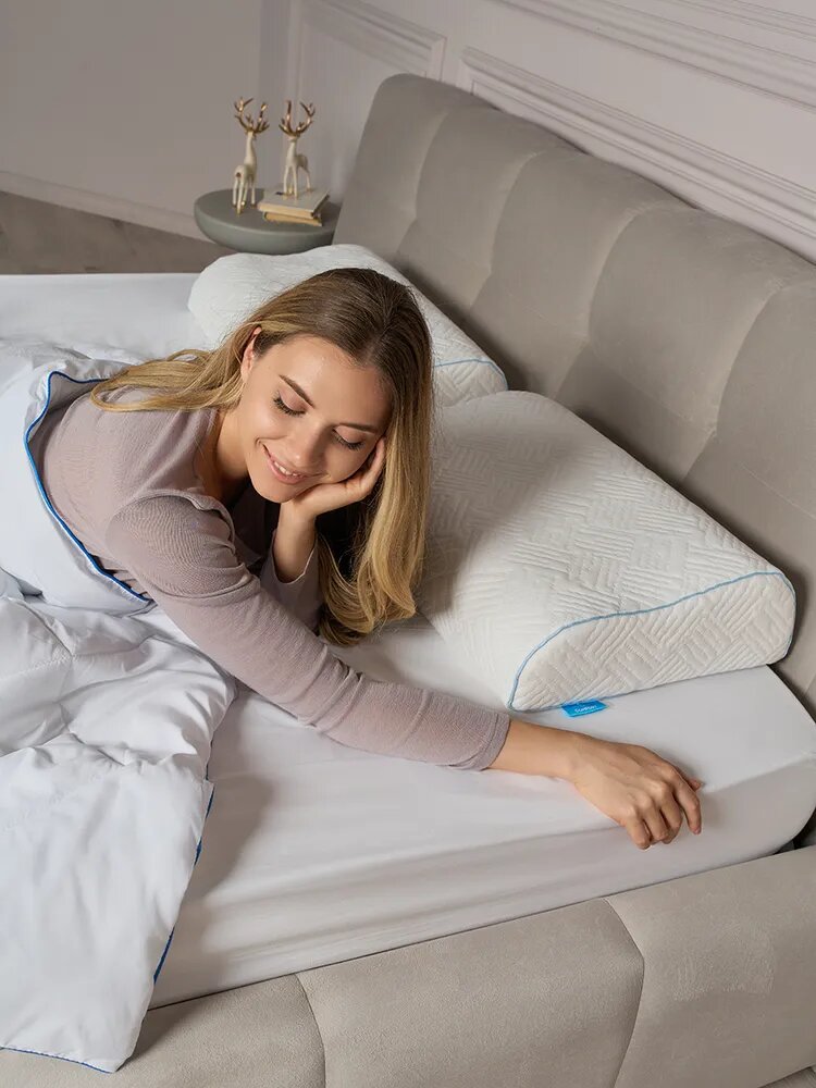 Подушка анатомическая Askona (Аскона) Element New, анатомическая, пена Memory Foam, 40x60 см — фото 1