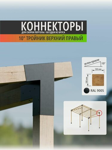 Изображение товара Кронштейн-коннектор АрсеналЪ AR75731R957-06, для бруса, металлический, 1 шт