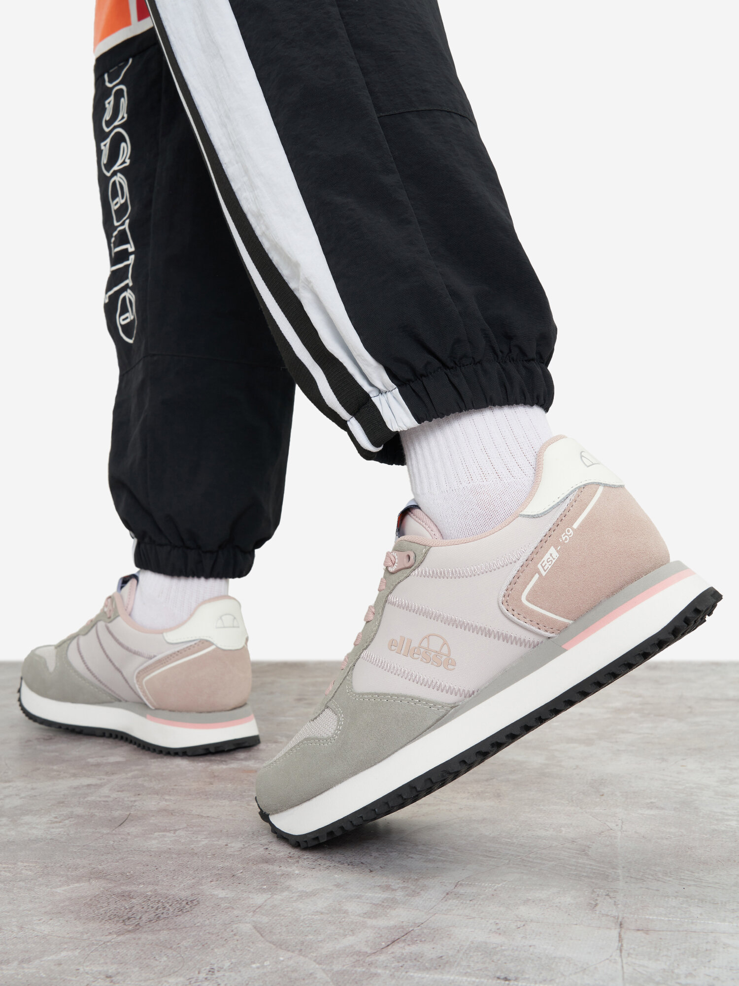 Кроссовки ellesse, размер 39, серый/розовый
