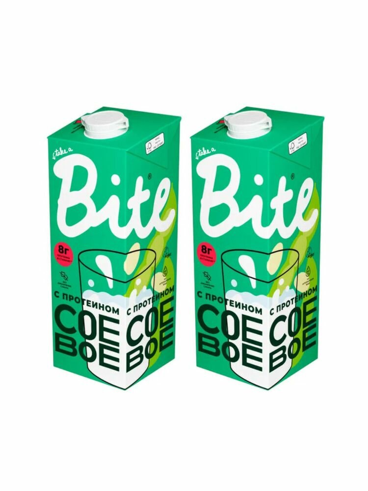 Take A Bite Напиток Соевый пастеризованный 1 л, 2 шт