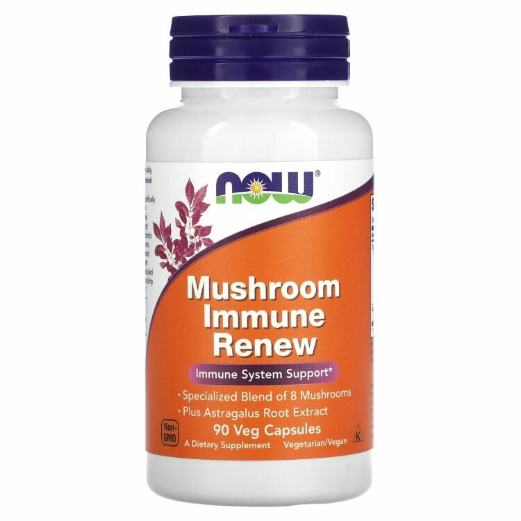 БАД Now Foods Mushroom Immune Renew 90 вегетарианских капсул поддержка иммунитета