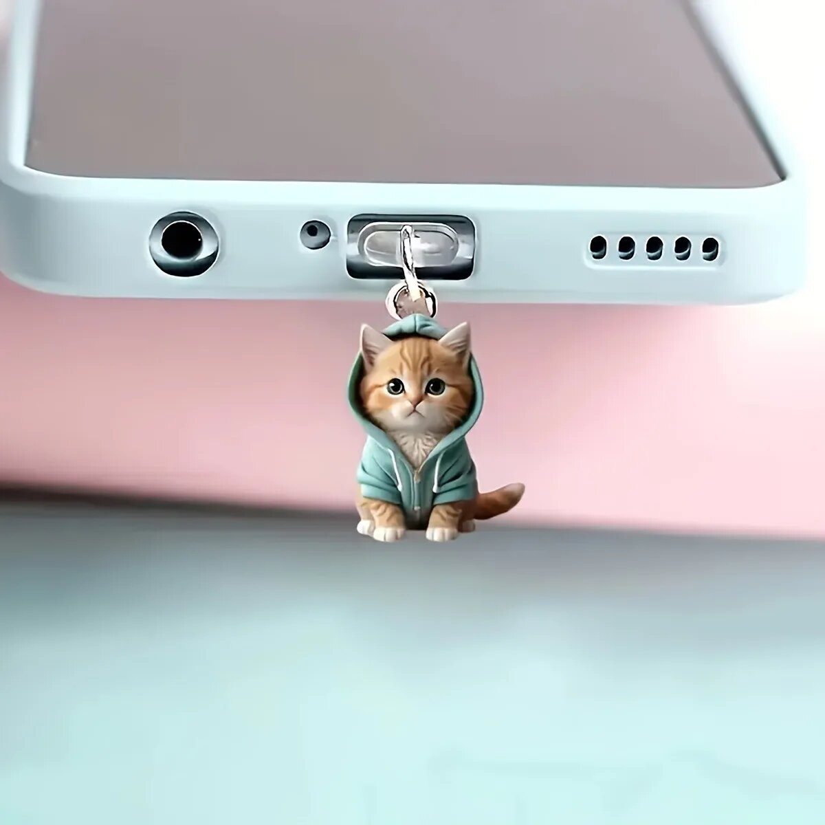 Новая пылезащитная заглушка для мобильного телефона Kawaii, милый котенок, порт зарядки, кошачья пылезащитная заглушка, интерфейс, декоративная пылезащитная крышка, аксессуар, for iPhone