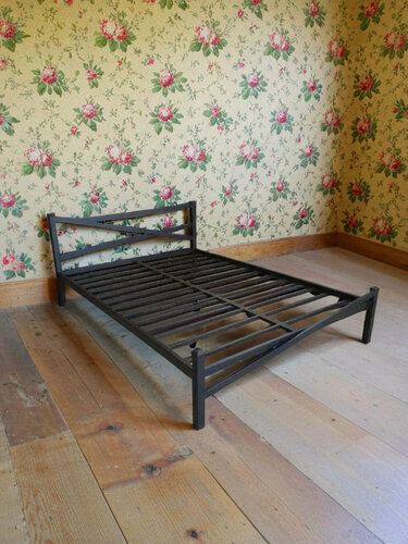 Изображение товара Кровать Loft Mebel "Афина", металлическая, 160x200хсм, черный муар