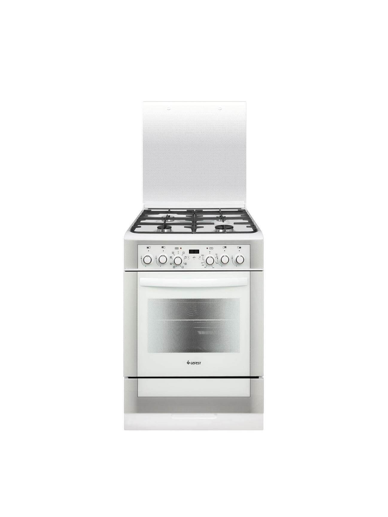Комбинированная плита (60 см) Gefest ПГЭ 6302-04 0040 белая — фото 1