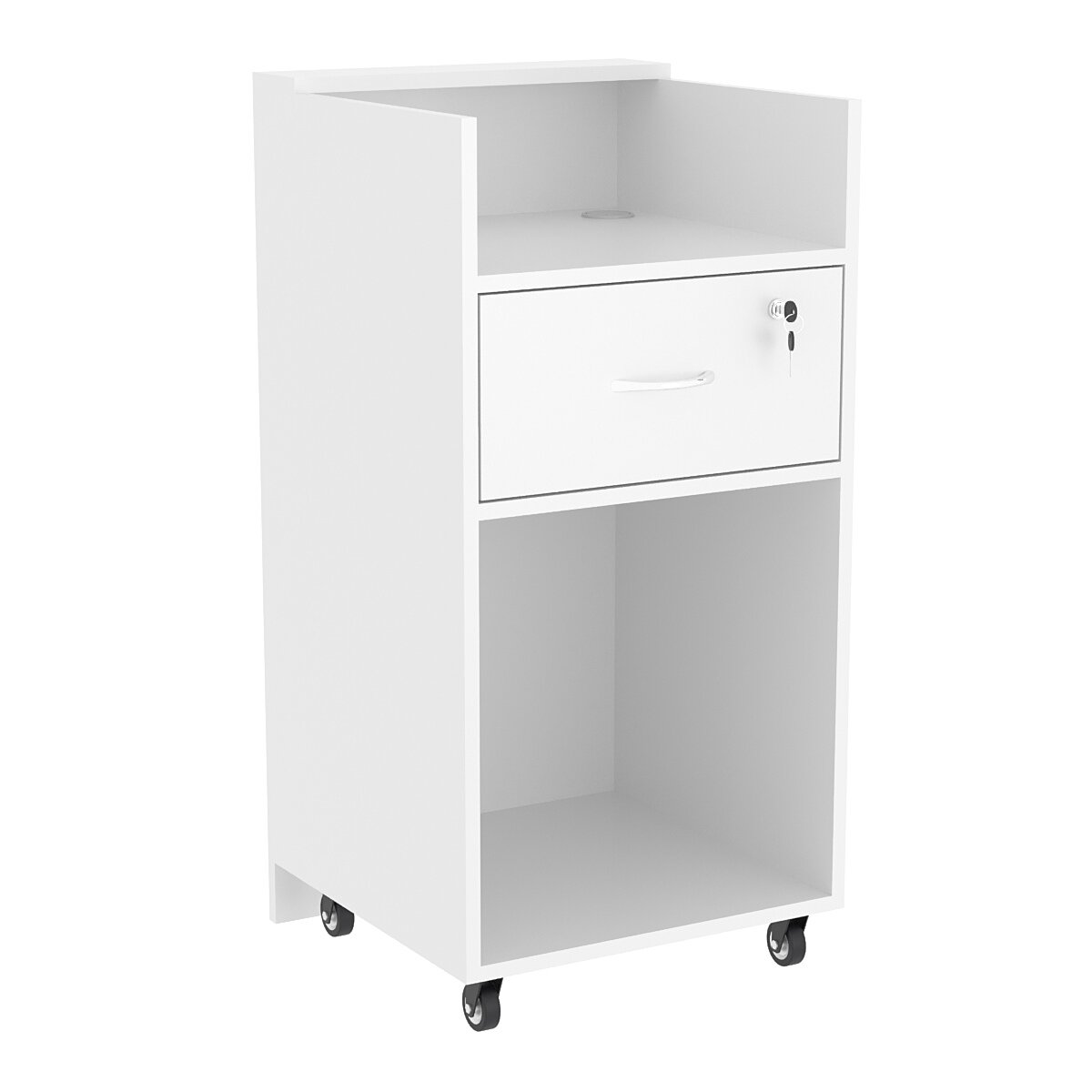 Прилавок истра под кассу №52 выкатной, Белый