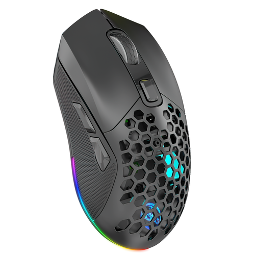 Игровая мышь беспроводная HXSJ T28WB с RGB подсветкой, 4800 DPI