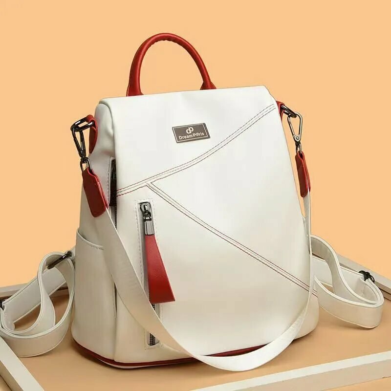 Рюкзак Tommy Hilfiger F437, воловья кожа, белый, красивый цвет E245, женский